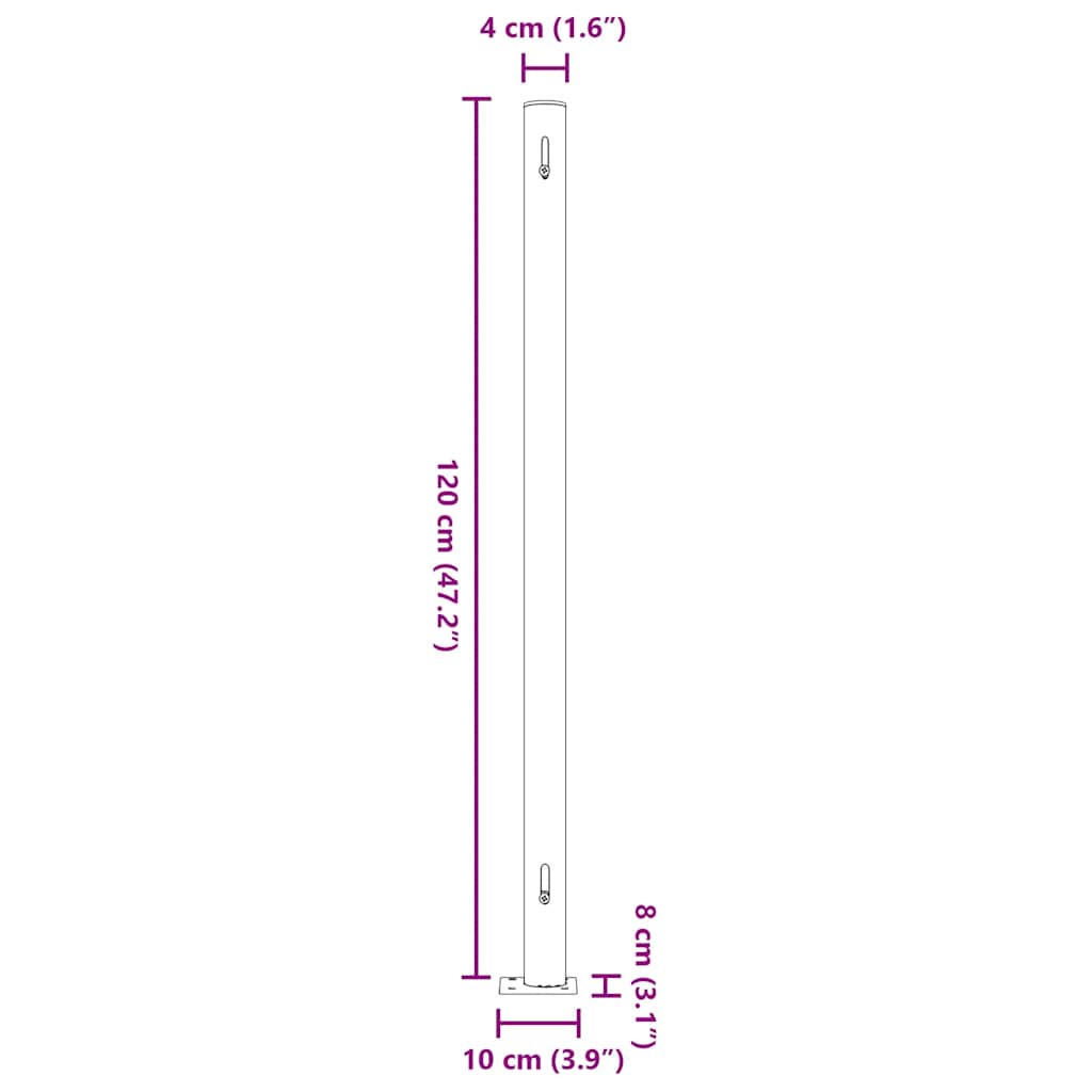 Seitenmarkise Ausziehbar 200x500 cm Creme