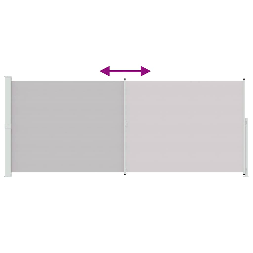 Seitenmarkise Ausziehbar 200x500 cm Grau