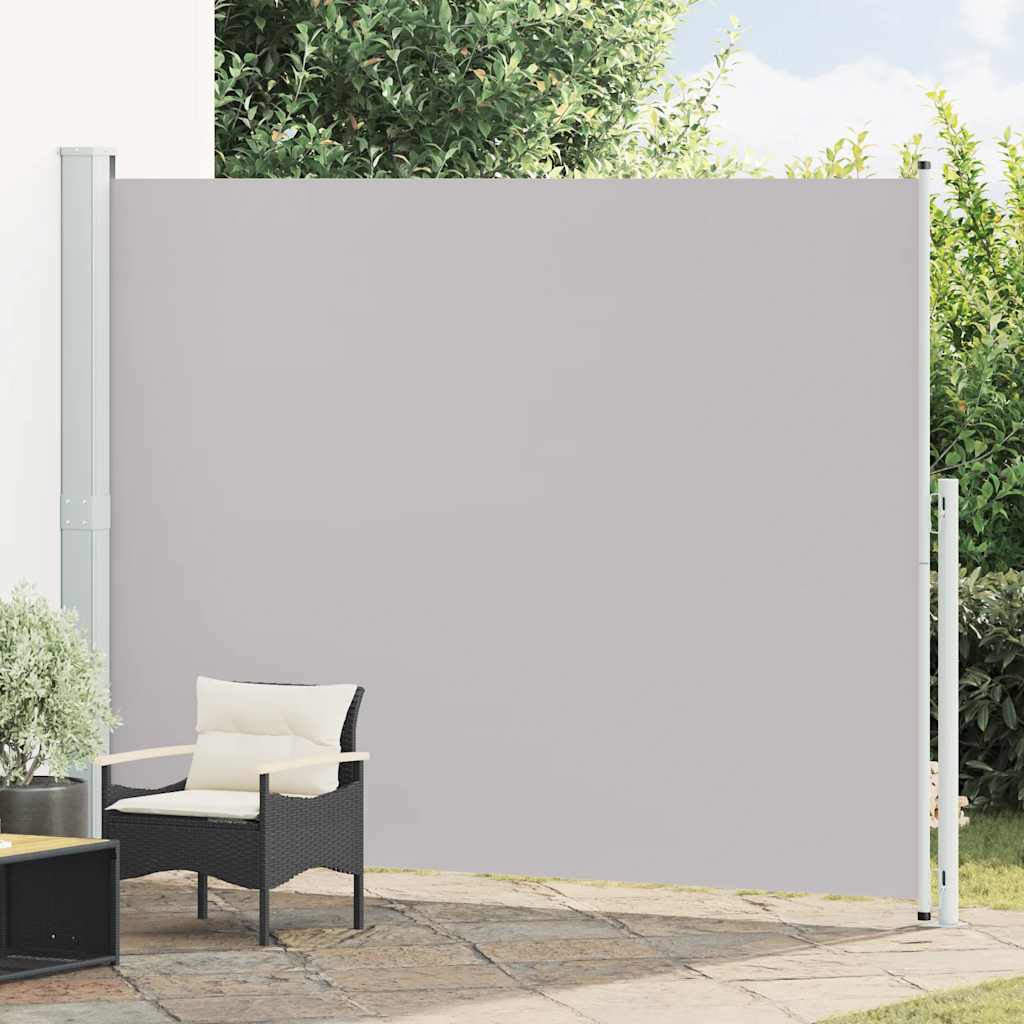 Seitenmarkise Ausziehbar 220x300 cm Grau