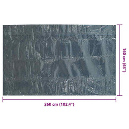 vidaXL Treibende Pool-Solarplane PE 260x160 cm Schwarz und Blau