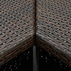 Eck-Bartisch Braun 100x50x105 cm Poly Rattan