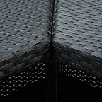 Eck-Bartisch Schwarz 100x50x105 cm Poly Rattan