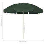 Strandschirm Grün 240 cm