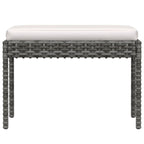 6-tlg. Garten-Lounge-Set mit Kissen Poly Rattan Grau