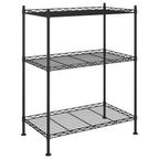 Lagerregal mit 3 Böden 60x35x76 cm Schwarz 150 kg