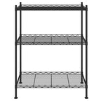 Lagerregal mit 3 Böden 60x35x76 cm Schwarz 150 kg