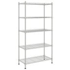 Lagerregal mit 5 Böden 90x35x180 cm Chrom 250 kg