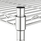Lagerregal mit 5 Böden 90x35x180 cm Chrom 250 kg