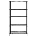 Lagerregal mit 5 Böden 90x35x180 cm Schwarz 250 kg