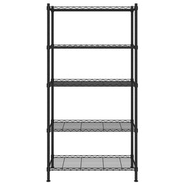 Lagerregal mit 5 Böden 90x35x180 cm Schwarz 250 kg