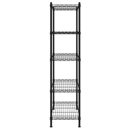 Lagerregal mit 5 Böden 90x35x180 cm Schwarz 250 kg