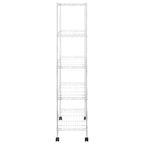 Lagerregal mit 5 Böden und Rollen 75x35x155 cm Chrom 250 kg