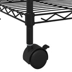 Lagerregal mit 5 Böden und Rollen 75x35x155 cm Schwarz 250 kg