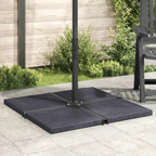 Sonnenschirm-Gewichtsplatte Schwarz Granit Quadratisch 25 kg