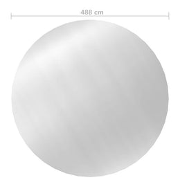 vidaXL Poolabdeckung Silbern 488 cm PE