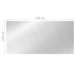 vidaXL Poolabdeckung Silbern 450x220 cm PE