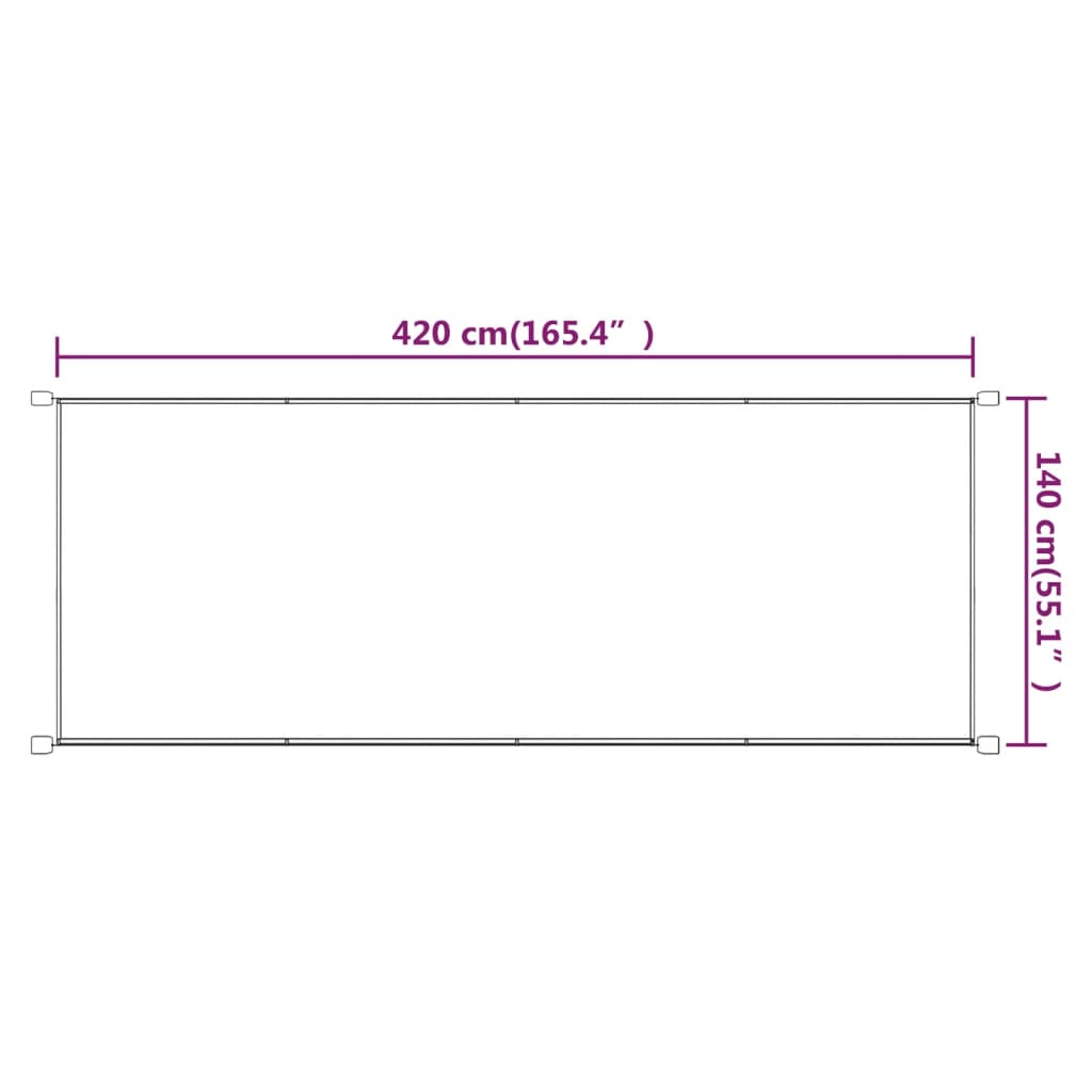 Senkrechtmarkise Terrakotta 140x420 cm Oxford-Gewebe