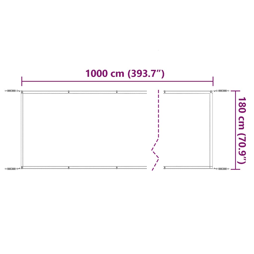 Senkrechtmarkise Taupe 180x1000 cm Oxford-Gewebe