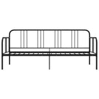 Schlafsofa Bettgestell Schwarz Metall 90x200 cm