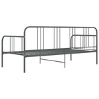 Schlafsofa Bettgestell Grau Metall 90x200 cm