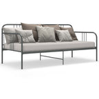Schlafsofa Bettgestell Grau Metall 90x200 cm
