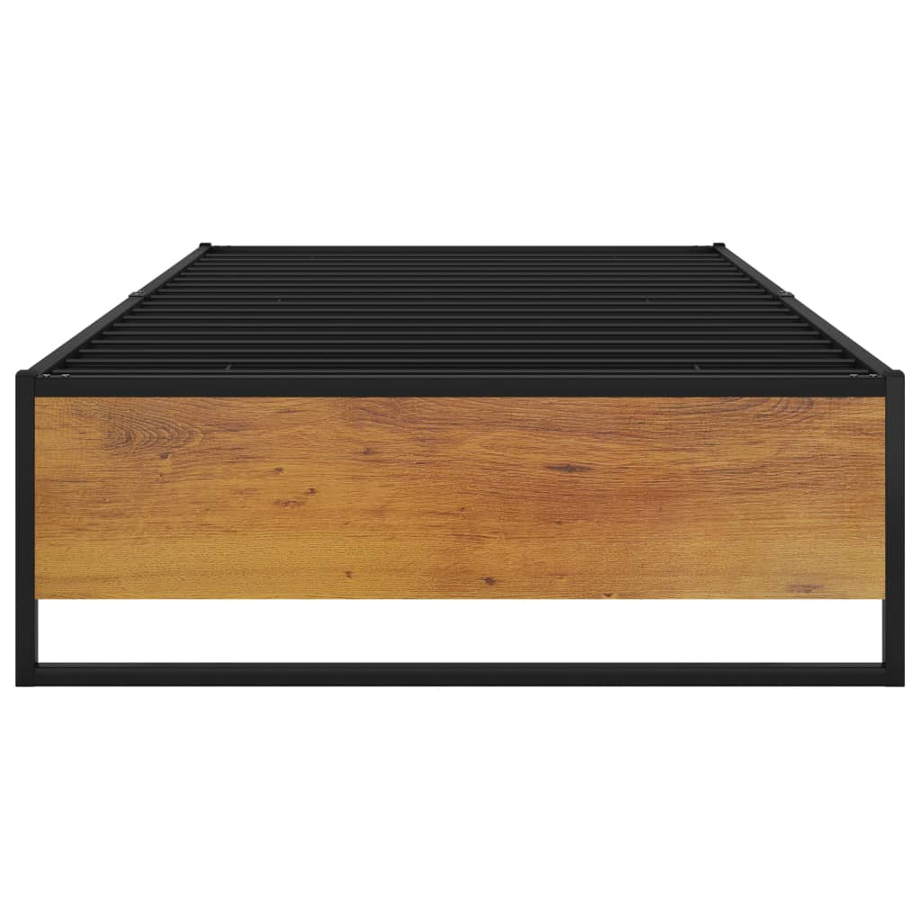Bettgestell Schwarz Metall 100x200 cm