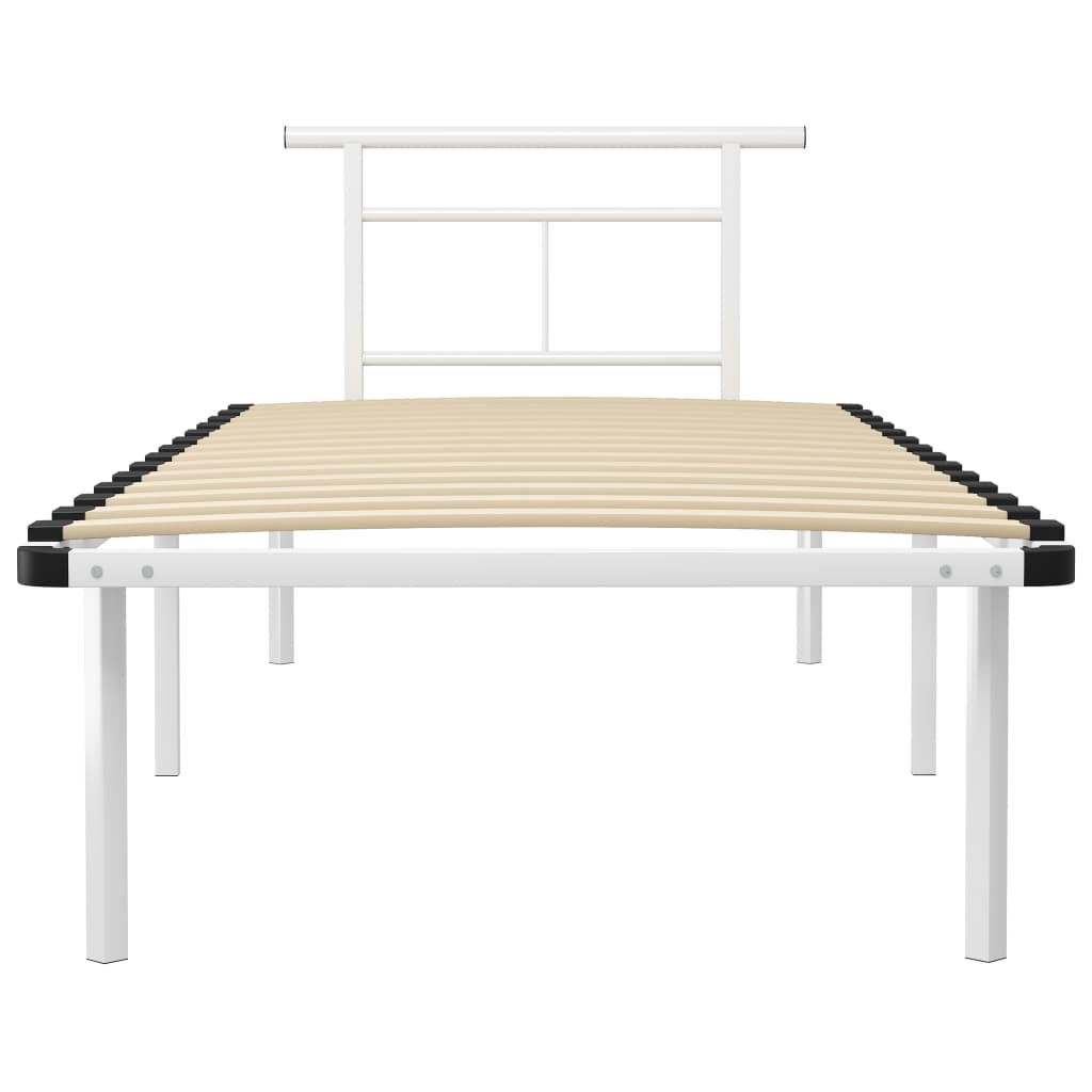 Bettgestell Weiß Metall 90x200 cm