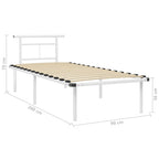 Bettgestell Weiß Metall 90x200 cm