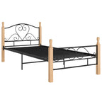 Bettgestell Schwarz Metall 90x200 cm