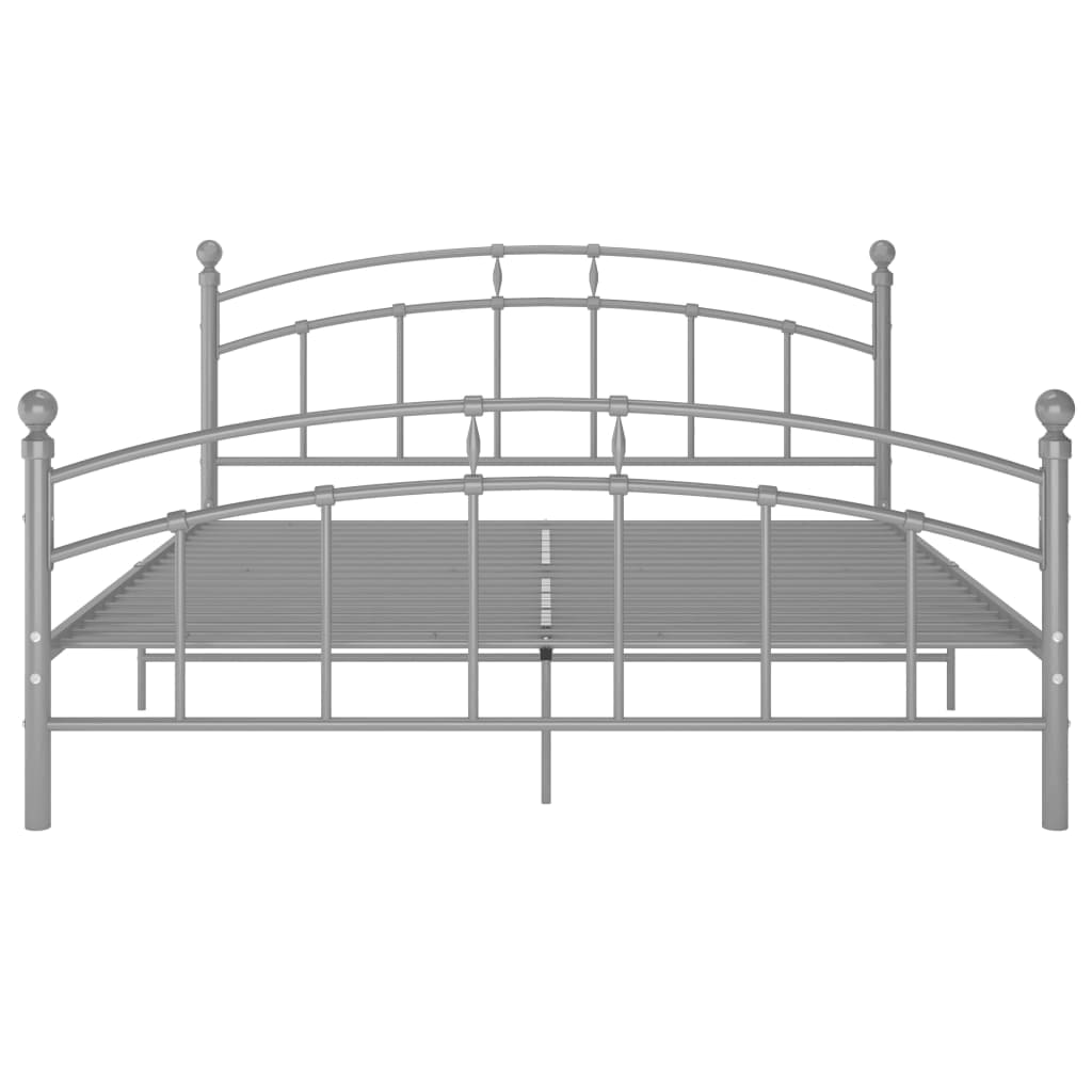 Bettgestell Grau Metall 180x200 cm