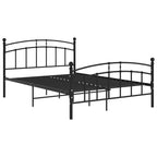 Bettgestell Schwarz Metall 200x200 cm