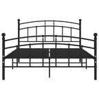 Bettgestell Schwarz Metall 200x200 cm