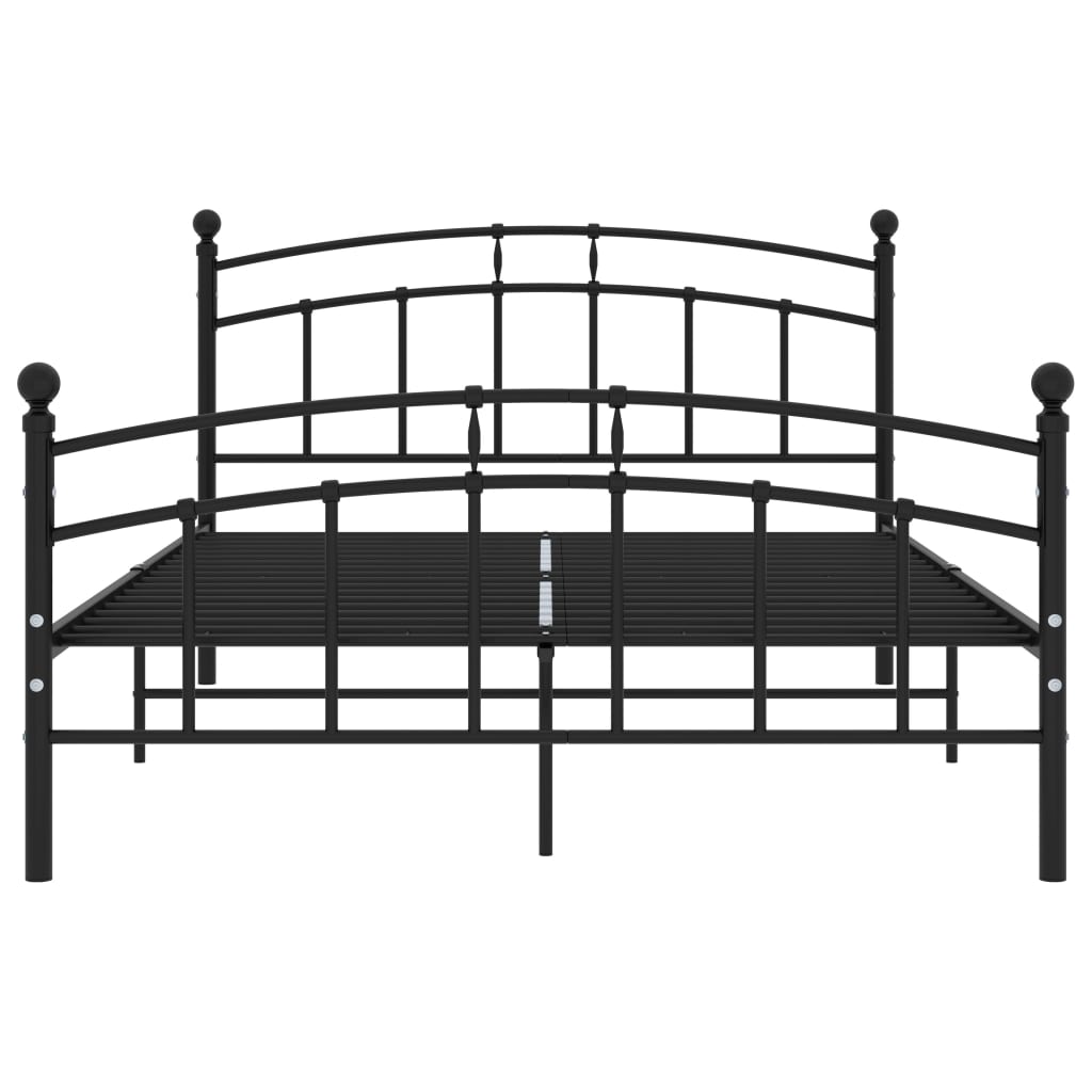 Bettgestell Schwarz Metall 200x200 cm