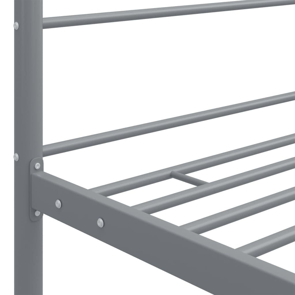 Himmelbett Grau Metall 120x200 cm