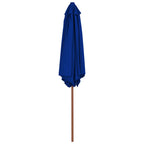 Sonnenschirm mit Holz-Mast 270 cm Blau