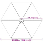 Ersatzbezug für Sonnenschirm Terracotta-Rot 300 cm