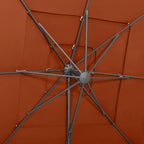 Sonnenschirm mit Aluminium-Mast 4-lagig Terrakotta 250x250 cm