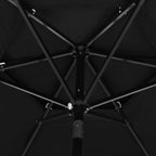 Sonnenschirm mit Aluminium-Mast 3-lagig Schwarz 2,5 m