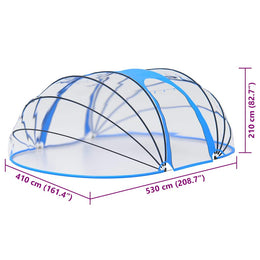 vidaXL Pool-Kuppel Oval 530x410x210 cm