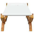 Sonnenliege 100x188,5x44 cm Bugholz Massiv Creme