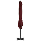 Ampelschirm mit Aluminium-Mast 250x250 cm Bordeauxrot