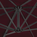 Ampelschirm mit Aluminium-Mast 250x250 cm Bordeauxrot