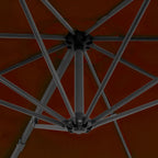 Ampelschirm mit Aluminium-Mast 300 cm Terrakotta