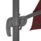 Ampelschirm mit Aluminium-Mast 400x300 cm Bordeauxrot