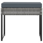 11-tlg. Garten-Essgruppe mit Kissen Poly Rattan Grau
