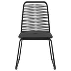 Gartenstühle 6 Stk. Poly Rattan Schwarz