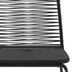 Gartenstühle 6 Stk. Poly Rattan Schwarz