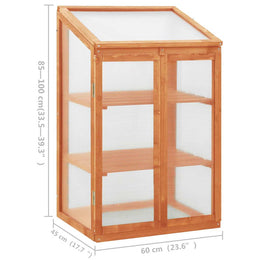 vidaXL Gewächshaus 60x45x100 cm Tannenholz