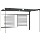Pavillon mit Ausziehbarem Dach 4x3x2,3 m Anthrazit 180 g/m²