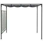 Pavillon mit Ausziehbarem Dach 4x3x2,3 m Anthrazit 180 g/m²